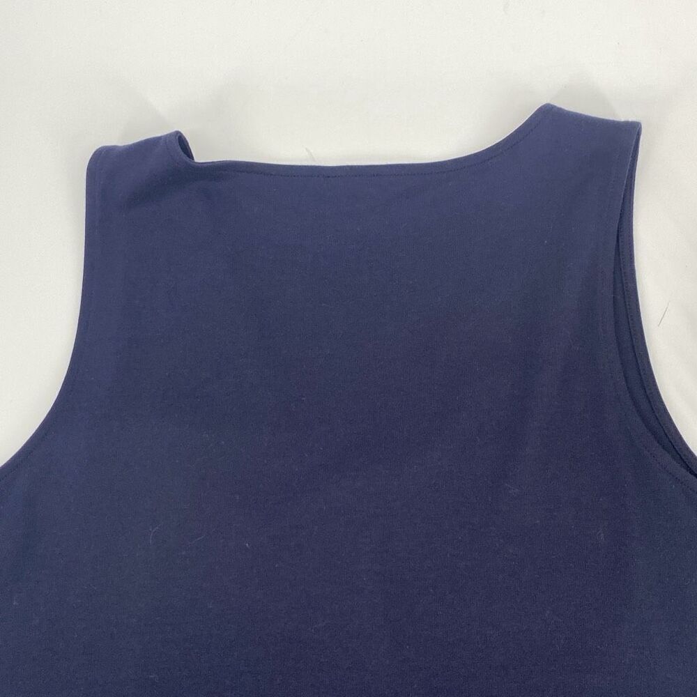 Talbots Knot Round Neck Shell Tank Cotton‎ Navy XLP - Picture 5 of 10